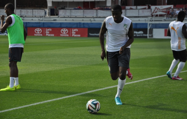 Yaya à l'entraînement