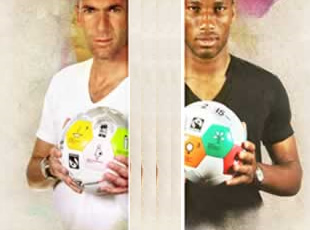 Drogba avec Ronaldo et Zidane