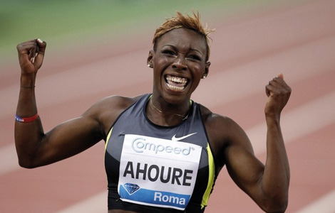 Murielle Ahouré, Nouveau record d'Afrique